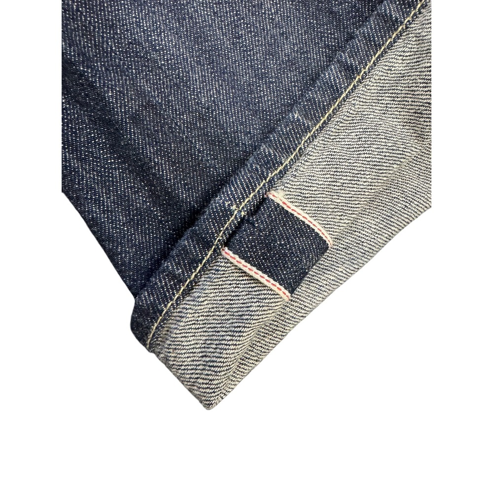 Lee 101+ Selvedge Jeans Mens 32 Dark Blue Indigo Excellent Premium Denim Pants - Picture 10 of 16
